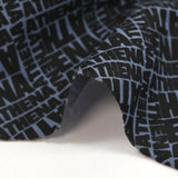 Athena jersey de algodón estampado fondo azul gris