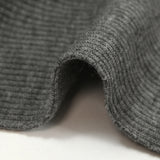 Maille de laine côtelée Coline gris chiné