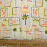 Double-sided quilted gauze Faro white background by the meter