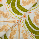 Double-sided quilted gauze Faro white background by the meter
