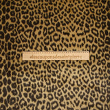 Fausse fourrure Lanya léopard poil court fond beige doré