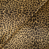 Fausse fourrure Lanya léopard poil court fond beige doré