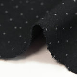 Jersey de coton imprimé pois 1 mm gris fond noir