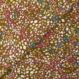 Viscose printed flowers Meryl brown background