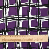 Viscose crêpe impresión cuentos violeta antecedentes