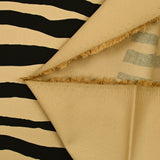 Gabardine de coton imprimée zèbre fond sable