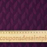 Polyviscose jacquard tresses violine