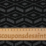 Maille polyester graphique blanche et noire