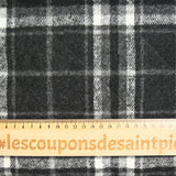 Flanelle matelassée à carreaux Adèle gris foncé