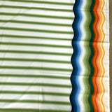 Algodón estampado a rayas tonos de clorofila