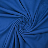Maille polo coton fin bleu denim