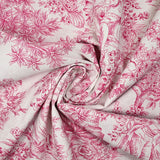 Cotton Printed Pink Jouy Canvas
