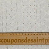 Maille fantaisie chinée beige fond blanc cassé