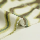 Colorado green printed viscose satin