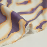 Satin de viscose imprimé Colorado mauve