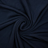 Jersey de polyester fin envers gratté bleu marine