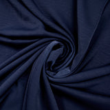 Polyester fluide satiné bleu marine