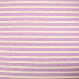 Maille Milano rayure écrue fond mauve