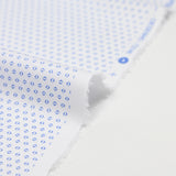 Coton chemise mini géométrique bleu clair fond blanc
