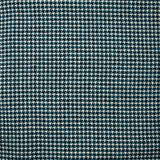 Lainage jacquard mini pied de poule blanc cassé et bleu canard