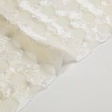 Maille velours dévorée pois fond blanc