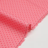 Coton imprimé pois 2mm fond rose incarnat