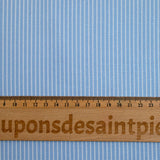 Viscose printed blue stripe white background