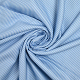 Viscose printed blue stripe white background