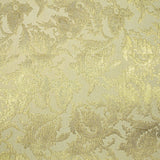 Brocart lamé doré rococo fond écru