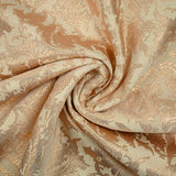 Brocart lamé rose rococo fond blush