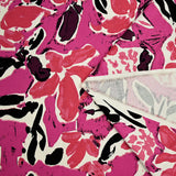 Yuma magenta elastane cotton satin