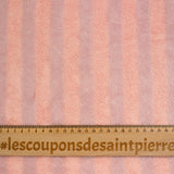 Stripe de tela de esponja de bambú rosa y malva vendida por metro