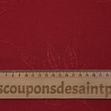 Crêpe viscose Lily brodé feuillage brique