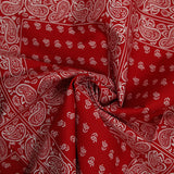 Coton imprimé bandana rouge