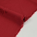 Crêpe viscose Lily brodé feuillage brique
