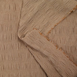 Polycoton vichy seersucker marron