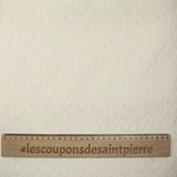 Jacquard polyester fantaisie blanc cassé