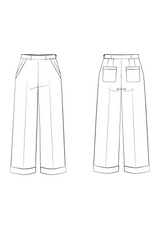 Pantalones de arrecifes de patrones de alta costura