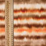 Tela de traje de baño reciclada UPF50 con impresión digital abstracta marrón