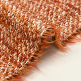 Tweed de coton brique et orange