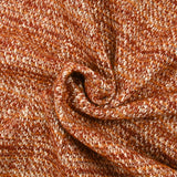 Tweed de coton brique et orange
