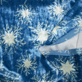 Velvet de seda y viscosa estampado de fondo de azul nieve eterna