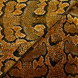 Panne de velours python noir fond ocre