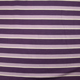 Maille Milano rayure mauve et écrue fond violet