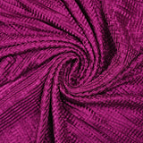 Polyester rayé et satiné effet froissé violine