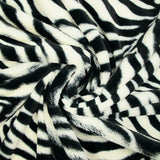 Faux fur zebra white background