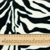 Faux fur zebra white background