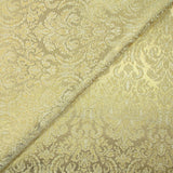 Brocart lamé doré baroque fond écru