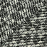 Coton et viscose fantaisie Anys losange noir et blanc
