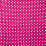 Coton imprimé pois 6mm fuchsia